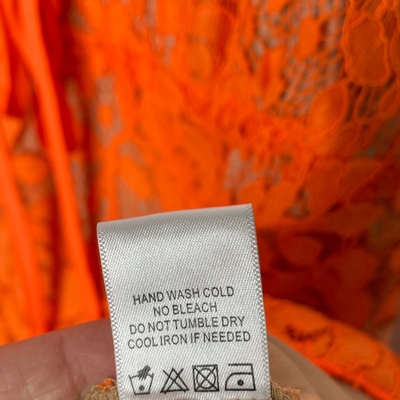 Majorelle | Sunbeams Lace Mini Dress Neon Orange L - Picture 7 of 7
